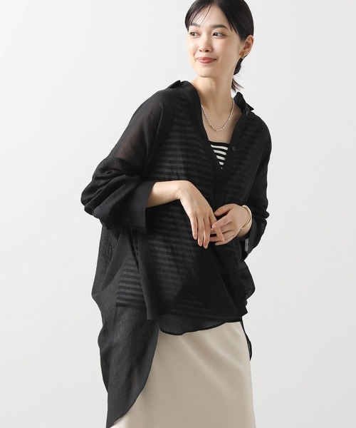 ブラウス シャツ washer asymmetry tuck blouse /ワッシャー加工アシンメトリータックカシュクール風ブラウス レディース ブラウス シャツ washer asymmetry tuck blouse /ワッシャー加工