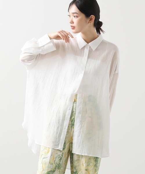 Acuta ブラウス シャツ ボイルカシュクールシャツ レディース