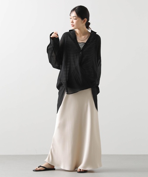 ブラウス シャツ ボイルカシュクールシャツ レディース Acuta ブラウス シャツ ボイルカシュクールシャツ レディース