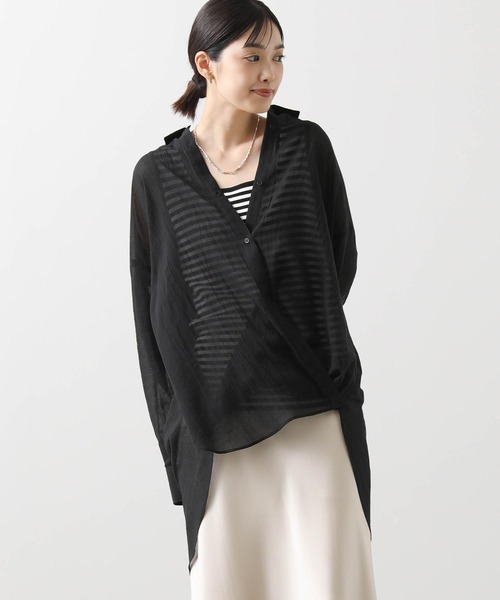 Acuta ブラウス シャツ ボイルカシュクールシャツ レディース