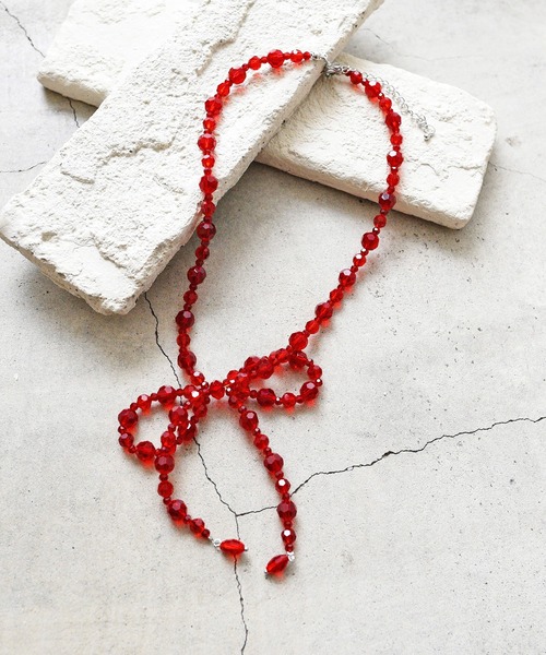 APROSIO＆LUTHI ビーズリボンネックレス アプロジオアンドコー キュートなAPROSIO & CO（アプロジオアンドコー）｜H.P.FRANCE