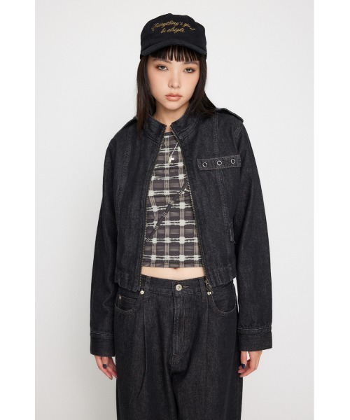 LAGUA GEM（ラグアジェム） デニムジャケット gジャン STAND NECK ZIP