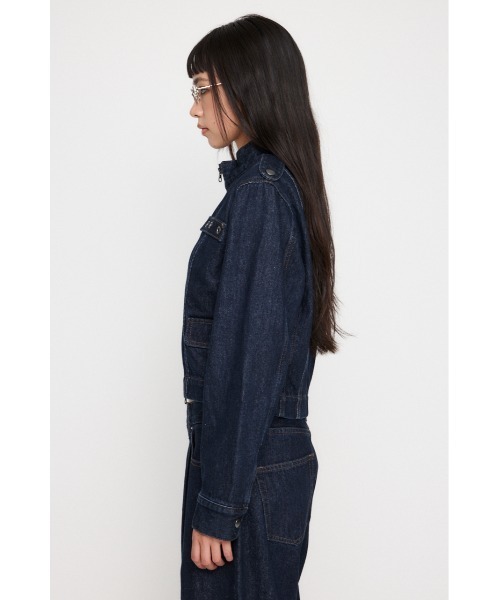 lagua gem デニムジャケット LAGUA GEM デニムジャケット gジャン STAND NECK ZIP レディース