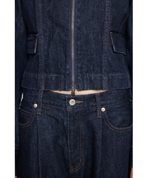 lagua gem デニムジャケット LAGUA GEM デニムジャケット gジャン STAND NECK ZIP レディース