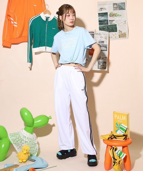 【新品】 NERDY トラックパンツ M レディース NERDY スウェットパンツ ジャージ ニューヨークミニマルトラック