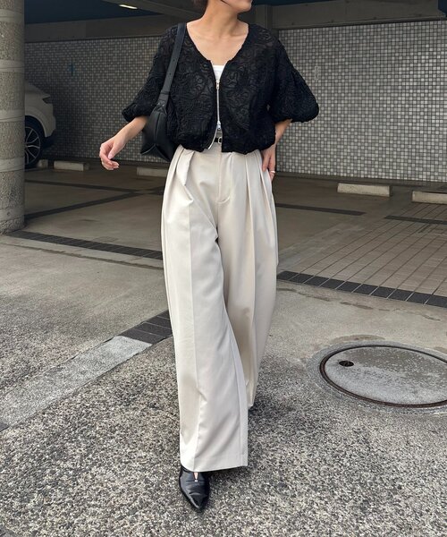 CAPRICIEUX LE'MAGE ブルゾン アウター コードレースジップ