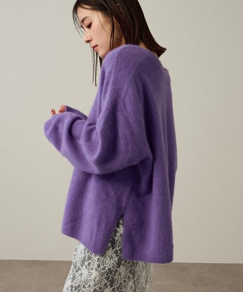 Omekashi（オメカシ） ニット セーター ファーウールVプルオーバー
