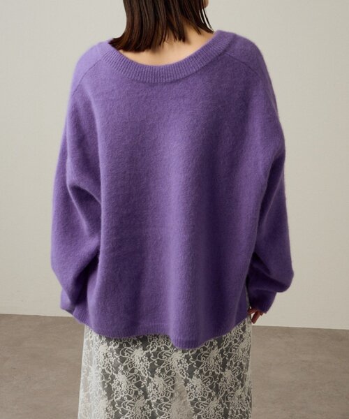 Omekashi（オメカシ） ニット セーター ファーウールVプルオーバー