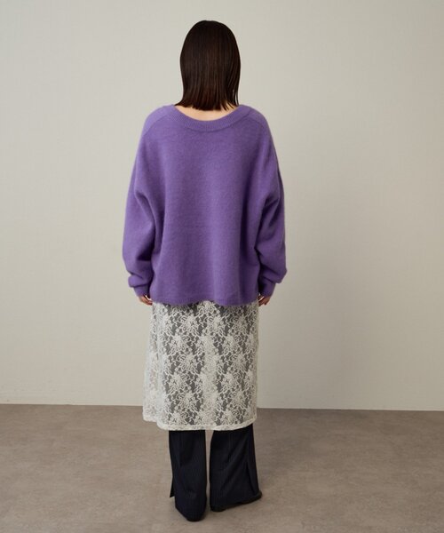 Omekashi（オメカシ） ニット セーター ファーウールVプルオーバー