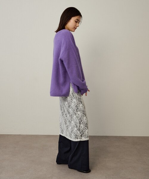 Omekashi（オメカシ） ニット セーター ファーウールVプルオーバー