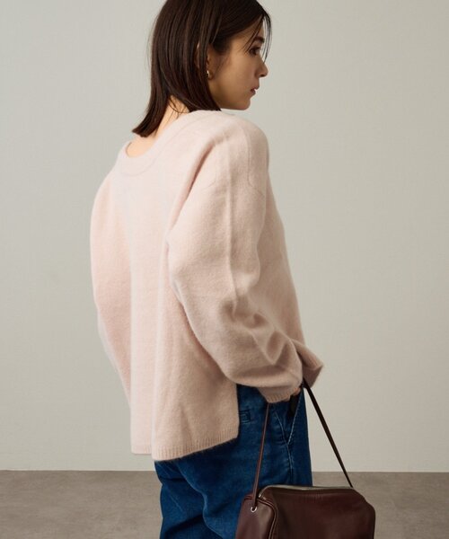 Omekashi（オメカシ） ニット セーター ファーウールVプルオーバー