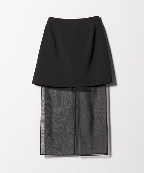 美品 UNITED ARROWS オーガンジープリーツスカート ブラック UNITED ARROWS（ユナイテッドアローズ）の「オーガンジー