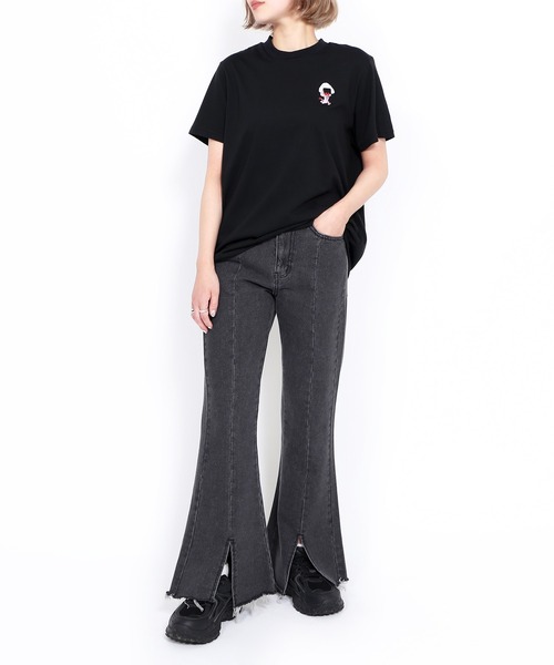「PUNYUS」 加工ブーツカットデニムパンツ 4 ブルー系その他 レディース