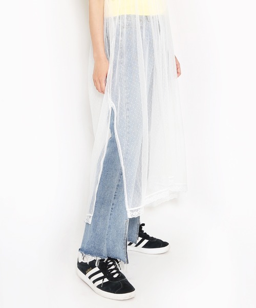 「PUNYUS」 加工ブーツカットデニムパンツ 4 ブルー系その他 レディース