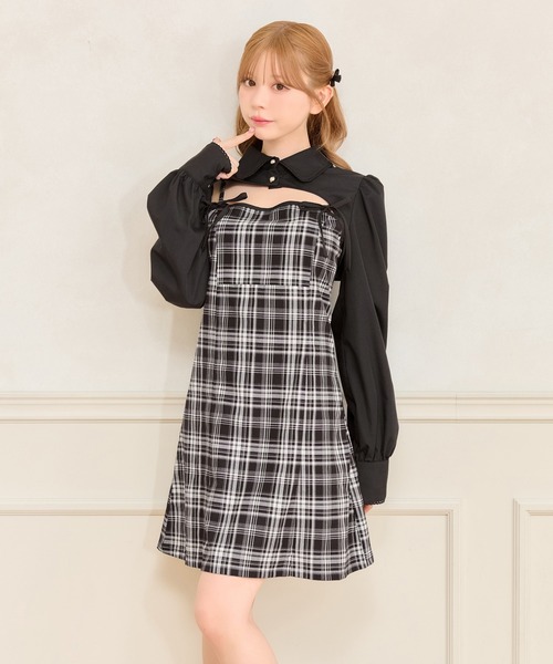 apres jour ワンピース 「SET着用可能」ダブルリボンミニキャミ