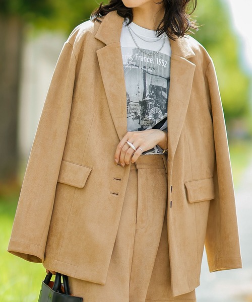 en CAnAF ジャケット テーラードジャケット スエードジャケット