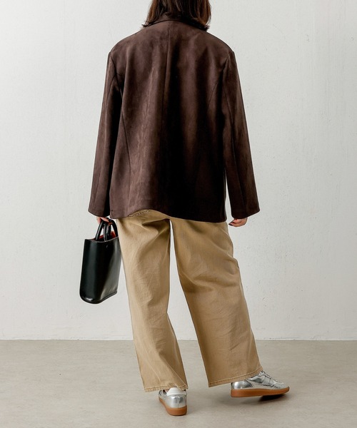 en CAnAF ジャケット テーラードジャケット スエードジャケット