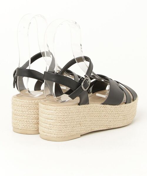 「LOWRYS FARM」 フラットサンダル M ブラック レディース_画像2