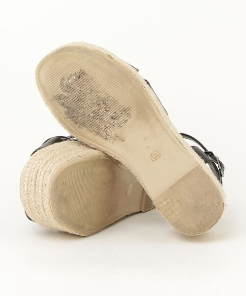 「LOWRYS FARM」 フラットサンダル M ブラック レディース_画像3