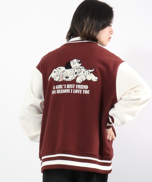 Disney ディズニー　ティガー　ウールスタジャン　ビッグ刺繍ロゴ Disney スタジャン Disney（ディズニー）キャラクター フリース