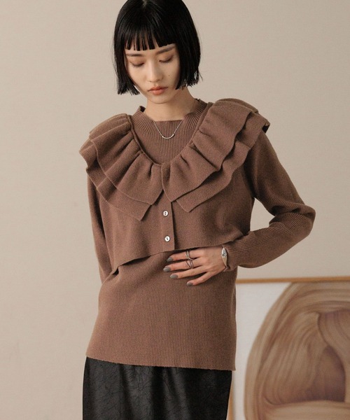 LOWRYS FARM ニット セーター フリル2PニットLS 577213 レディース