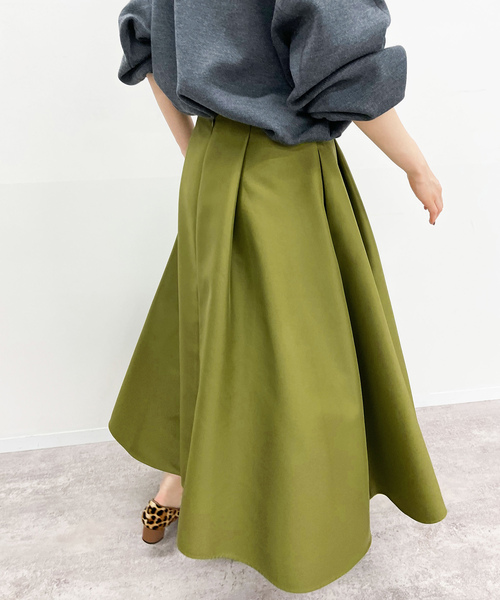 IENA（イエナ） フレアスカート 40 カーキ レディース : ZOZOTOWN