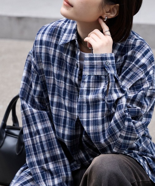 FIELD&STREM ヘビーネルシャツ オンブレチェック 青 M アメカジ FIELD&STREM ヘビーネルシャツ オンブレチェック 青 M アメカジ