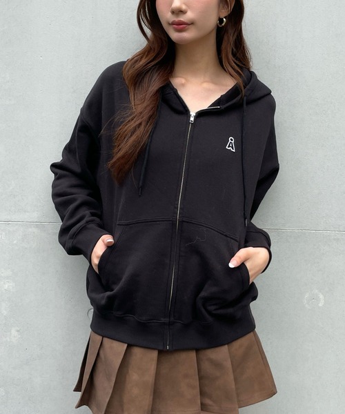 ALAND パーカー 「UNISEX」ALAND／ワッペンジップパーカー レディース