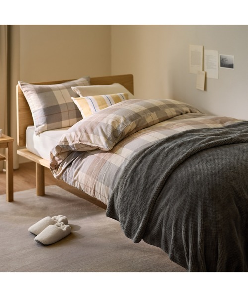 無印良品（MUJI） ベッド 寝具 綿フランネル掛ふとんカバー・S 150