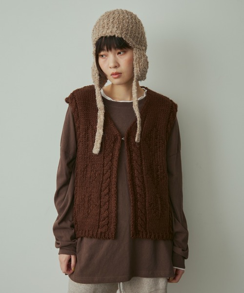 ベスト/ジレ Cable Knit Vest full/fill. ベスト ジレ cable knit vest / ケーブルニットベスト