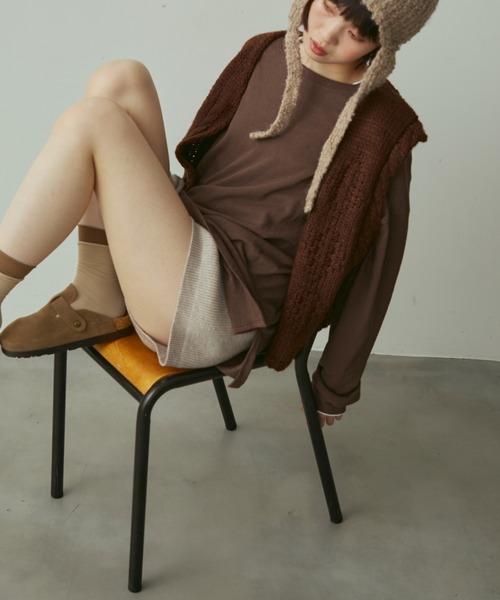 full/fill. ベスト ジレ cable knit vest / ケーブルニットベスト
