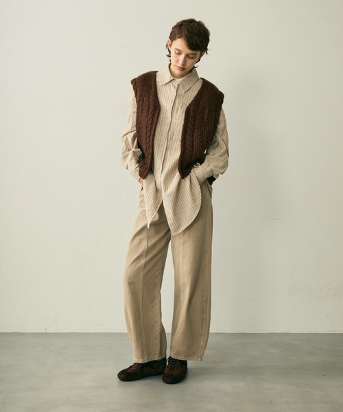 ベスト/ジレ Cable Knit Vest full/fill. ベスト ジレ cable knit vest / ケーブルニットベスト