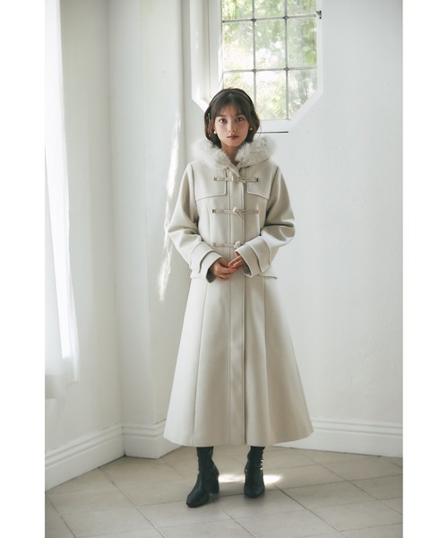 新品！THE TOEフード付きベージュダッフルコート the toe ダッフルコート