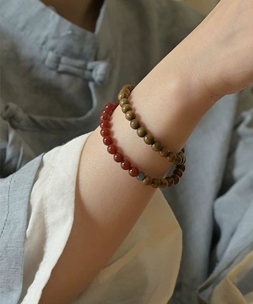 ARCHIVER ネックレス 「Bz」ビーズストーン二連ブレスレット/数珠(T3