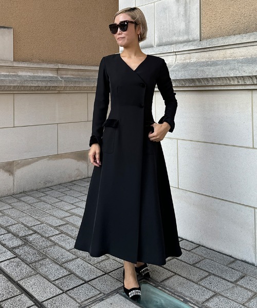 JENNE」 長袖ワンピース SMALL ブラック レディース : ZOZOTOWN Yahoo