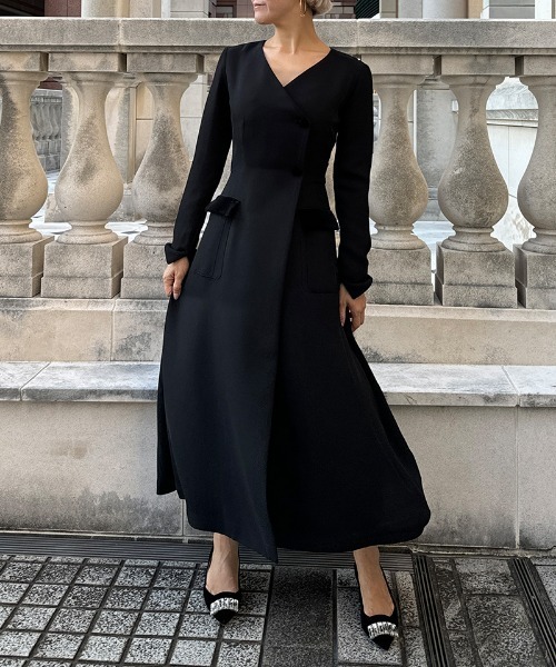 JENNE 長袖ワンピース S JENNE」 長袖ワンピース SMALL ブラック レディース : ZOZOTOWN Yahoo