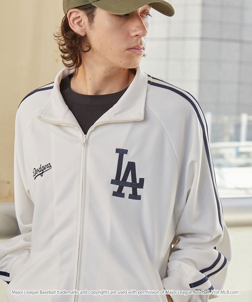 MLB カブス トラックトップ ジャージ 刺繍ロゴ XL相当 サイドライン MLB ジャージ MLB/メジャーリーグベースボール 別注 ワッペン刺繍