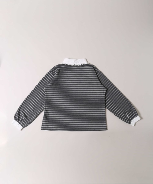 WC ブラウス シャツ レースパイピングラガーシャツ レディース