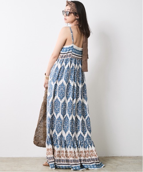 「CHIC STYLE」 キャミソールワンピース L ブラック レディース_画像2