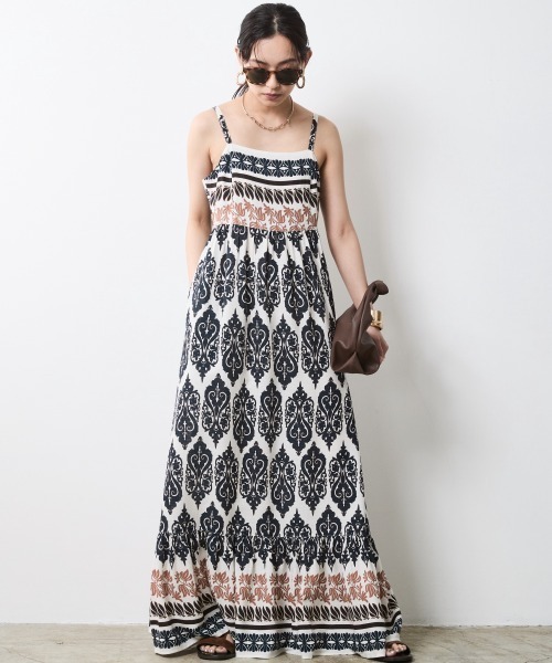 「CHIC STYLE」 キャミソールワンピース L ブラック レディース_画像7