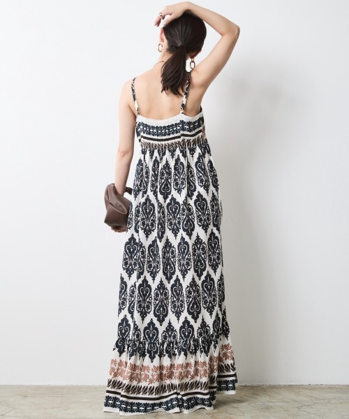 「CHIC STYLE」 キャミソールワンピース L ブラック レディース_画像8