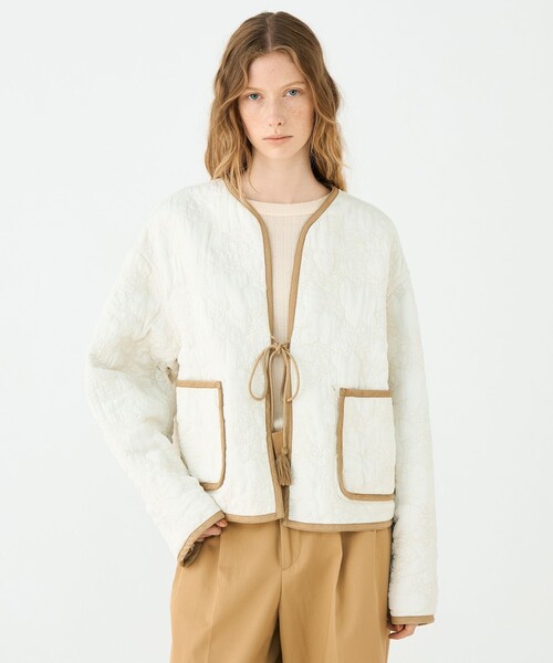 SOULEIADO（ソレイアード） ジャケット ノーカラージャケット レーヨン