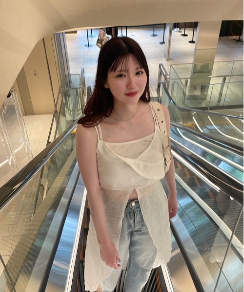 「mellowneon」 キャミソールワンピース FREE ホワイト レディース_画像2