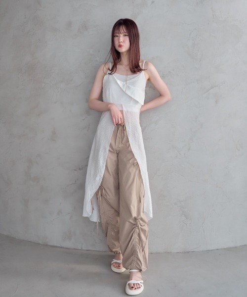 「mellowneon」 キャミソールワンピース FREE ホワイト レディース_画像3