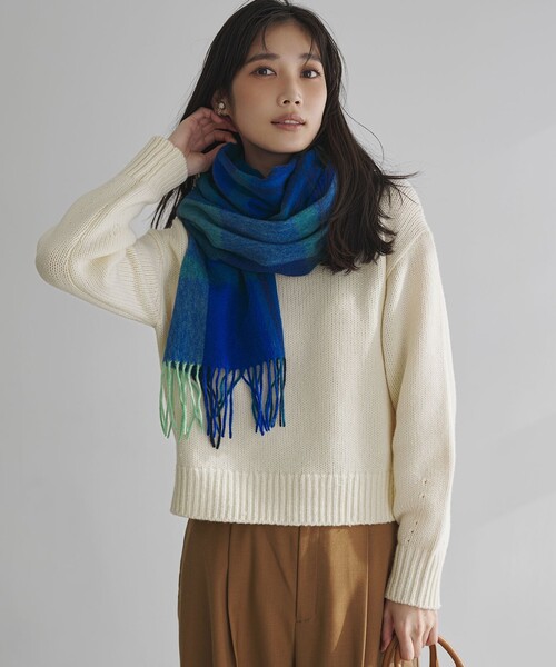 23区（ニジュウサンク） ニット セーター ウールカシミヤ パフスリーブ