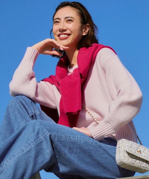 23区（ニジュウサンク） ニット セーター ウールカシミヤ パフスリーブ