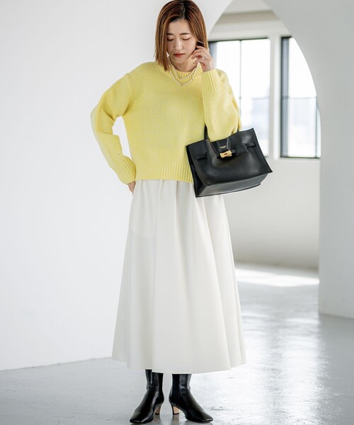 23区（ニジュウサンク） ニット セーター ウールカシミヤ パフスリーブ