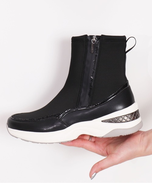 diana（プラスダイアナ） ショートブーツ L ブラック レディース