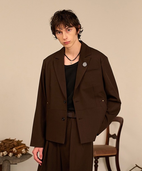 Forte ジャケット テーラードジャケット Riveted Single Short Jacket