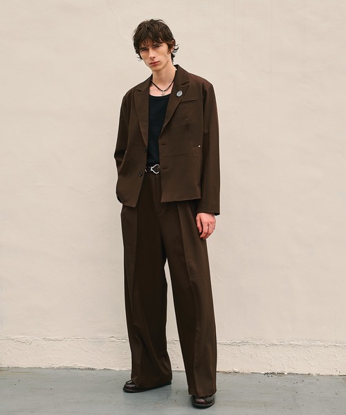 forte_forte ジャケット（ショートコート） Forte ジャケット テーラードジャケット Riveted Single Short Jacket